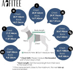 AOFITEE Dog Coat for Large Dogs, Waterproof Dog Jacket with Harness Built in, Warm Fleece Pet Puffer Jacket with Zipper, Cold Weather Coats for Dogs Outdoor, Reflective Pet Snowsuit, Blue XL