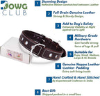 | Genuine Leather Dog Collar | Full Grain, Heavy Duty | Comfortable, Padded, Strong | Best for Pups, Small, Medium, Large & XL Breeds (Small (Fit Neck Size 11.5"-14.5"), Garnet)