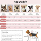 Queenmore winter dog coat - Fleece puffer down vest, waterproof reflective reversible sweater with sizes (light pink, M)