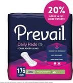 Prevail Proven - Prevail Incontinence Bladder Control Pads - Bladder Leak Pads - Very Light Absorbency, Long, 176 Count (4 Packs of 44)