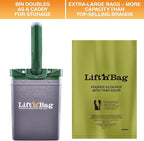 Neater Pet Brands Lift N’ Bag 2.0 Dog Pooper Scooper with Bag Attachment for Small to Large Dogs, New & Improved Design, 60 Refill Bags, Heavy Duty Dog Poop Scooper for Yard & Walks, One-Hand Use