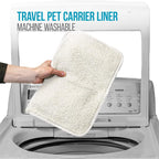 Sherpa Replacement Liners for Travel Pet Carriers - Soft Absorbent Cat & Dog Kennel Pad with Waterproof Backing, Machine Washable Crate Pads, 16.5x11.25in - 2 Pack, White, Medium