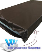 Dogbed4less Extra Large True Orthopedic Gel Memory Foam Pet Bed for Large Dogs, Waterproof Liner and Durable Black Canvas + Bonus Brown Microsuede Antislip Covers, XL 40X35X4 Inches.