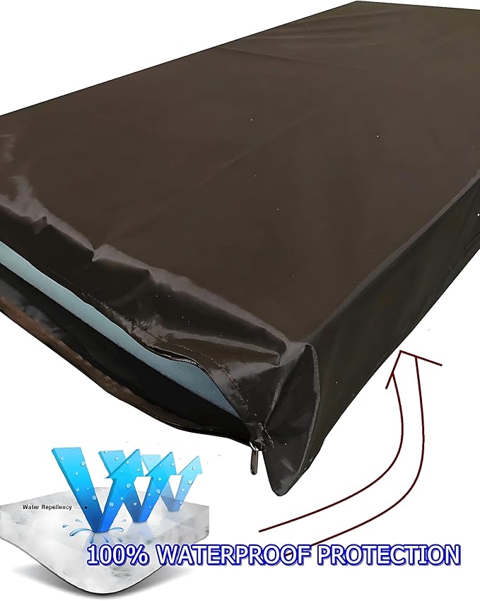Dogbed4less Extra Large True Orthopedic Gel Memory Foam Pet Bed for Large Dogs, Waterproof Liner and Durable Black Canvas + Bonus Brown Microsuede Antislip Covers, XL 40X35X4 Inches.