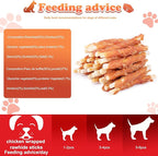 Puppy Training Snacks Dog Chews Treats Chicken Wrapped White Rawhide Sticks 0.5lb