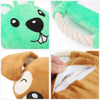 Squeaky Dog Toys , Funny Dog Toys Stuffed Plush Dog Toy , Cute Dog Rabbit Dog Birthday Gift Dog Chew Toys Pet Toys for Small Medium and Large Dogs(Green Rabbit)