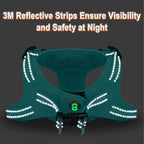 Dog Harness Step in Dog Vest Harness, Reflective Adjustable Puppy No Pull Harness Breathable Soft for Small and Medium Dogs Cats, Ocean Blue, XS