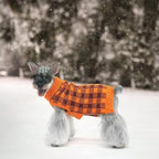 PUPTECK Dog Sweaters for Large Medium Small Dogs - Fall Classic Plaid Style Puppy Holiday Winter Coat Clothes Warm