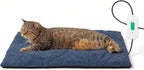 Dog Heating Pad (31"x20") - Waterproof Electric Heated Mat & Pet Bed for Indoor and Outdoor Use, Chew Resistant Cord, Machine Washable Cover with Wheat Pattern Quilting, for Cats and Pets