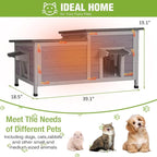 GUTINNEEN Outdoor Cat House Large Insulated Cat House Indestructible Weatherproof Feral Cat Shelter with Openable Hinged Roof, Escape Door for 1-4 Feral Barn Cats (Winter-Ready, 39.1"x18.5"x19.1")