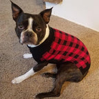 PUPTECK Dog Sweaters for Large Medium Small Dogs - Fall Classic Plaid Style Puppy Holiday Winter Coat Clothes Warm