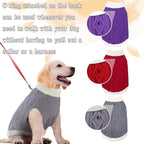 Small Dog Sweaters with Leash Hole Turtleneck Dog Sweaters Knitwear Boys Girls Warm Soft and High Stretch Pet Clothes for Fall Winter，Pet Shirts for Kitten Puppy Grey Medium