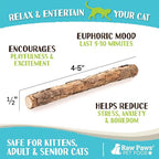 Raw Paws Silvervine Sticks for Cats (30 Pack) - Silvervine Cat Toy for Indoor Cats - Catnip Sticks - Silver Vine Cat Chew Stick
