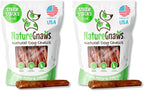 Nature Gnaws USA Steer Sticks for Dogs 5-7" (8oz) - Mixed Thickness - Long Lasting for Aggressive Chewers and Large Dogs - Natural Beef Bully Dog Chew Bones (Pack of 2)