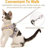 Khaki-Pattern, XS Cat & Dog Vest Harness - All-Weather Reflective Mesh Step-in Adjustable Harness for Walking