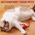 Dog Toy, 360° Rolling Interactive Ball Cat Toy with Realistic Bird Chirping Sounds, Fast Moving Balls Toys for Pets | Automatic Obstacle Avoidance, Rechargeable, Tough (Red)