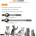 Airtag Cat Collar Breakaway, Odokele Reflective Cats Collars with Apple Air Tag Holder for Kitten, Cat GPS Tracker Adjustable Collars with Safety Quick Release Buckle for Kitties and Puppies - Black