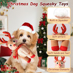 Christmas Deer Dog Squeaky Toys, Tug of War Toys Dog Chew Toys Squeaky Dog Toys Durable Dog Toys Stuffed Toys