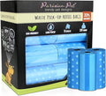 Parisian Pet Ecofriendly Dog Poop Bags Rolls - 320 Count Unscented Poop Bags For Dogs - Leakproof, Extra Thick, 16 Dog Waste Bags Refill Rolls - Stripes Dots Blue Doggie Poop Bags