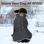 KYEESE Dog Coat Warm Pet Winter Puffer Coat with Leash Hole Windproof Dog Coats for Small Dogs Waterproof Dogs Jacket with Fleece Lined Soft Pet Sweater for Cold Weather Thick Cat Clothes with Pocket