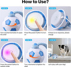 Pet Prime Interactive Dog Ball Toy with Rope,Rechargeable Automatic Rolling Ball with Motion Activated,3 Play Modes for Medium/Large Dogs, Self-Moving Toy to Keep Pets Busy and Entertained