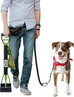 32" Pooper Scooper for Large Small Dogs, Extra Long Handle Heavy Duty Poop Scoop, Foldable Dog Poop Picker Upper for Yard (Without Bag and Dispenser Attachment)