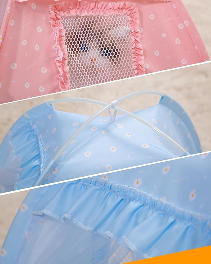 Cat Princess Bed Tent House - Kitty Cute Beds Indoor,Small Dog House Indoor/Outdoor Cave Nest Bed Small Dog Tent for Cat,Puppy Tents (15.7"x15.7"x14.5"/Blue)