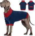 Great Dane Dog Sweater XXXXXL, Warm Turtleneck Dog Sweater with Harness Hole, Stretchy Christmas Sweaters for Extra Large Dogs Boy Girl, Winter Warm Pet Clothes Holiday Outfit, NavyBlue 5XL