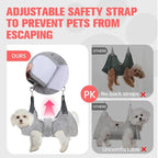 PAWCHIE Dog Grooming Hammock Harness for Dogs & Cats with Pet Nail Clipper Trimmer,Cat Hanger Sling for Trimming Clipping Nails,Warm Plush Dog Hammock Restraint Bag for Small Medium Large Dogs,Grey S