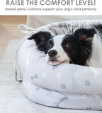 Orthopedic Dog Bed for Large Dogs, Pet Sofa Bed with Egg Crate Foam, 4-Sided Bolster, Removable Washable Cover & Anti-Slip Bottom, X-Large Beige Bone