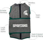 NCAA Michigan State Spartans Dog Anxiety Shirt Calming Soothing Vest for Dogs Cats with Anxiety Fears Fireworks, Loud Noises, Dark Lonely Keeps Dogs Calm Feeling Safe, Relaxing Jacket X-Small