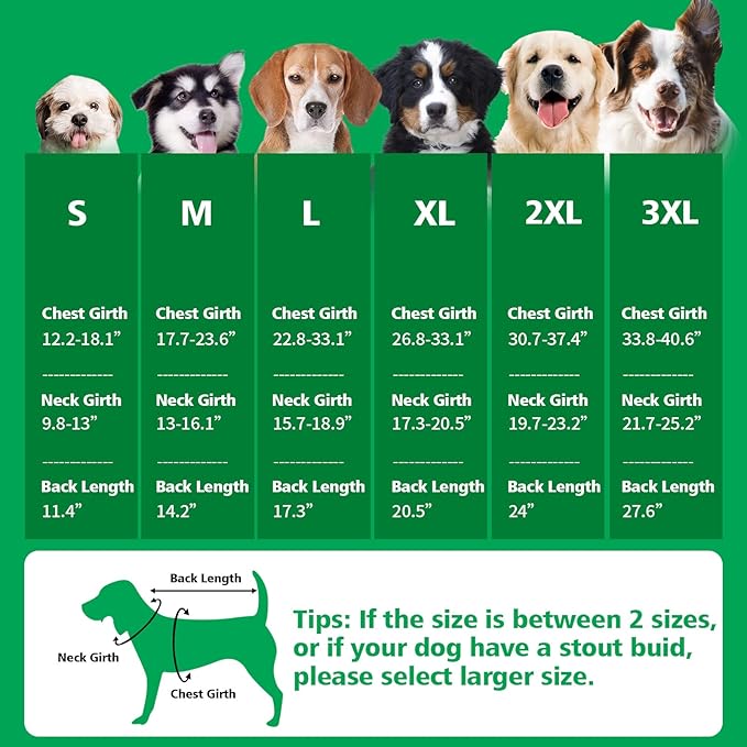 Fragralley Dog Coat Large, Waterproof Dog Jacket with Warm Fleece Lining, Adjustable Reflective Dogs Winter Coat, Turtleneck Pet Coats for Cold Weather (Green XL)