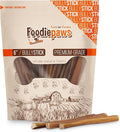 FOODIEPAWS 6 Inch Bully Sticks for Dogs, 15 Pack | All Natural, Grass-Fed Beef | High Protein, Rawhide-Free, Fully Digestible Dog Chews | Long Lasting Dental Treats for All Breeds