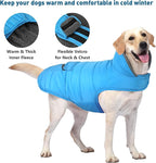Dog Coat, Waterproof Dog Winter Jacket with Pocket, Reflective Adjustable Pet Snow Vest, Warm Cozy Fleece Sweater for Small Medium Extra Large Dogs - Sky Blue, S