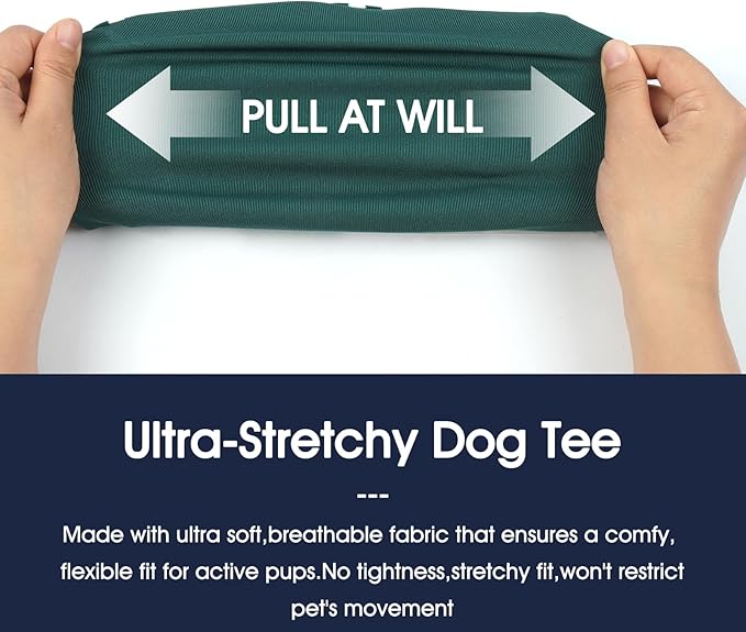 IECOii 2 Pack Dog Shirt for Large Dogs | Pullover T-Shirts, Sun Protection in Outdoor, Sleeveless Tank Top for Large Breeds, Khaki+Green, 3XL