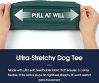 IECOii 2 Pack Large Dog T-Shirt | Non-Restrictive Fit for Running, Breathable Summer Wear - Non-stuffy Design - Keeps Pups Comfortable in Hot Weather, Khaki+Green, 2XL