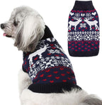 SCENEREAL Small Dog Girls & Boys Turtleneck Sweater - Winter Puppy Clothes, Christmas Outfit - Dachshund, Yorkie, Chihuahua Sizes