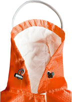 Dog Raincoat Waterproof Reflective Slicker - Lightweight Breathable Hooded Poncho Rain Coat Jacket with Adjustable Belly Strap and Leash Hole for Small Medium Large Dogs (Orange, X-Small)