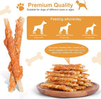Chicken Wrapped Rawhides for Dogs Treats Puppy Training Snacks Sticks Dog Rawhide Chews All Natural Dog Treats 1lb