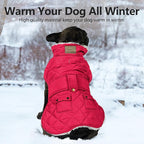 KYEESE Dog Coat Thick Cat Clothes with Pocket Waterproof Dogs Jacket with Fleece Lined Windproof Dog Coats for Small Dogs Soft Pet Sweater for Cold Weather Warm Pet Winter Puffer Coat with Leash Hole