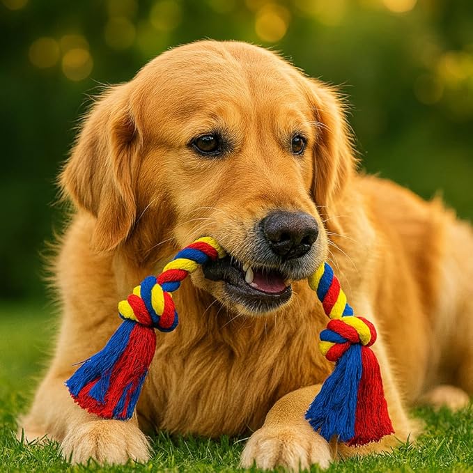 Dog Rope Toys Heavy Chew Toys for Medium & Large Breed Dogs – Durable Rope Toy Set for Teething, Chewing, and Interactive Play(Set of 7 Toys)