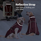 Dog Winter Coat for Small Medium Dogs, Reflective Dog Winter Jacket, Thick Fleece Snowsuit & Christmas Vest, Warm Water-Resistant Puppy Coat, Small Doggie Jackets for Cold Weather
