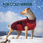 Kuoser Dog Jacket, Winter Dog Coats for Medium Dogs, Reflective Doggie Cold Weather Coats Pet Clothes, Puppy Snow Jacket for Frech Bulldog, Boston Terrier, Red L
