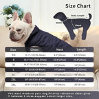 2 Layers Fleece Lined Warm Dog Jacket for Winter Cold Weather,Soft Windproof Large Dog Coat,Blue XXL