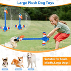 Squeaky Dog Toys for Large Dogs, Tough Tug of War Puppy Toy, Cute Animal Design Plush Dog Toys with Crinkle Paper, Dog Chew Toys for Small, Medium and Large Dogs