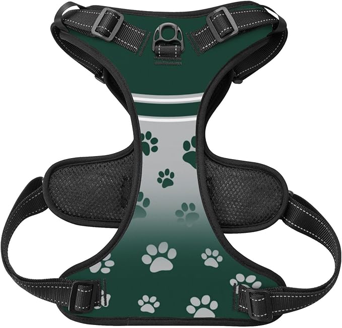 Custom New York Dog Harness with Reflective Stripes Personalized Name and Number Dog Vest Harness with Pet Traction Rope for Small Medium Large Dog