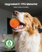 Smart Interactive Dog Balls, Automatic Moving Ball for Medium and Large Dogs, E-TPU New Material, Motion Activated Rolling & Rotating Bouncy Toy for Dog Enrichment & Stimulation