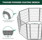 FXW Garden Fence Outdoor for The Yard – 40in(H) x 72.9ft(L) Heavy Duty Metal Animal Barrier for Dog and Rabbit, Decorative Dog Fence, 32 Panels, Silver