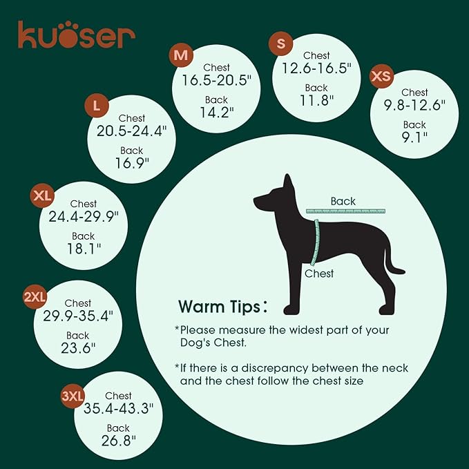Kuoser Dog Jacket, Winter Dog Coats for Medium Dogs, Reflective Doggie Cold Weather Coats Pet Clothes, Puppy Snow Jacket for Frech Bulldog, Boston Terrier, Purple L