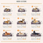 Comfort Expression Orthopedic Dog Bed for Extra Large Dogs 42x30 Inch, Waterproof Supportive Egg Crate Foam XL Pet Bed with Removable Bolsters, Dog Couch with Washable Cover & Non-Slip Bottom, Purple
